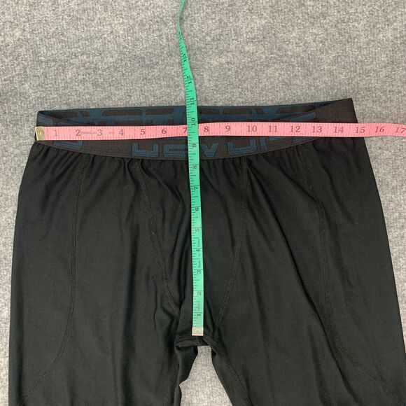 Devops Legging Mens 2XL Black Cropped 3/4 Stretch Compression Base Layer Pant - Picture 4 of 8